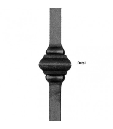 Balustre forgé grenaillé H1000mm 14x14mm