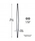 Balustre fantaisie acier H950mm 2 x Ø12mm