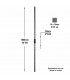 Balustre forgé H1100mm 14x14mm
