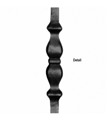 Balustre forgé H1100mm 14x14mm