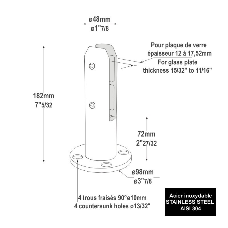 Cale caoutchouc pour pince à verre de sol MOD 6100