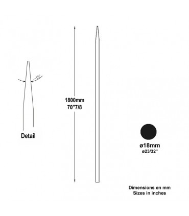 Barreau appointé Ø18mm 1800mm