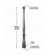 Poteau tourné Ø95mm hauteur 1000mm