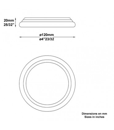 Cache scellement Ø120mm plein