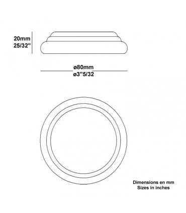 Cache scellement Ø80mm plein