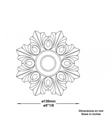 Rosace fonte Ø130mm