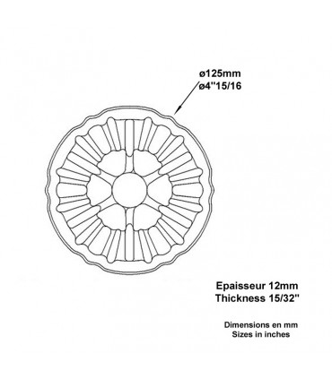 Rosace acier Ø125mm
