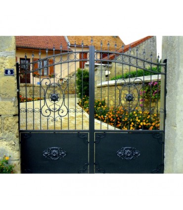 Palmette en fonte L410mm x 215mm pour portails ou vérandas