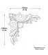 Décor angle fonte H130mm x 130mm
