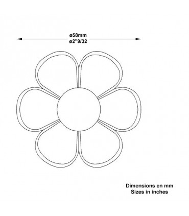 Rosace fonte Ø58mm pour décoration