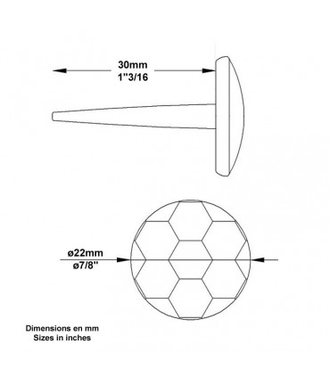 Clou martelé Ø22mm
