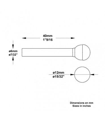 50 Rivets acier Ø6mm x 40mm