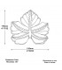 Feuille de vigne acier 115mm x 120mm