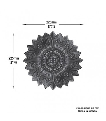 Palmette soleil en fonte ø225mm