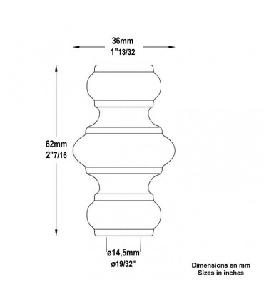 Garniture haute à souder Ø14mm
