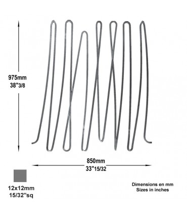 Panneau décoratif à enroulement L850xH975mm 