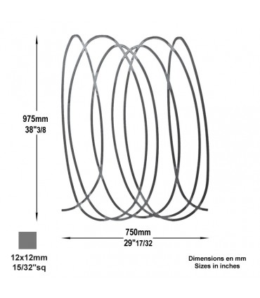 Panneau décoratif à enroulement L750xH975mm 