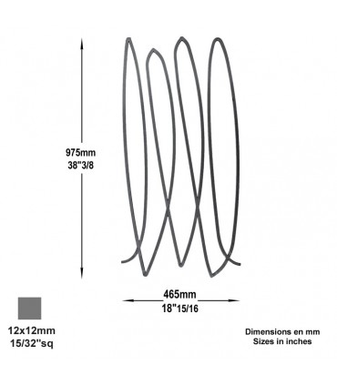 Panneau décoratif à enroulement L465xH975mm 