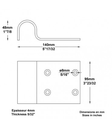 Sabot de portail à fixer