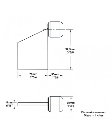 Arretoir butoir acier à souder
