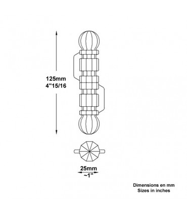Gond forgé à souder Ø13mm