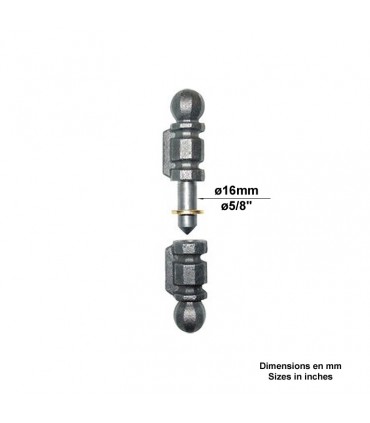 Gond forgé à souder Ø16mm