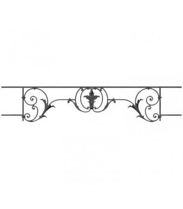 Appui de fenêtre fonte modèle CHAMBORD largeur utile 800 à 950mm