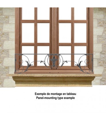 Appui de fenêtre fonte modèle CHAMBORD largeur utile 800 à 950mm