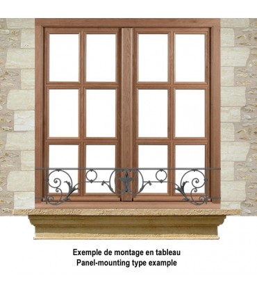 Appui de fenêtre fonte modèle CHAMBORD largeur utile 900 à 1050mm