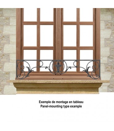 Appui de fenêtre fonte modèle CHAMBORD largeur utile 900 à 1050mm