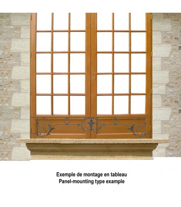 Appui de fenêtre fonte modèle CHAMBORD largeur utile 1000 à 1150mm