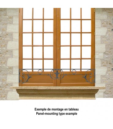 Appui de fenêtre fonte modèle CHAMBORD largeur utile 1000 à 1150mm