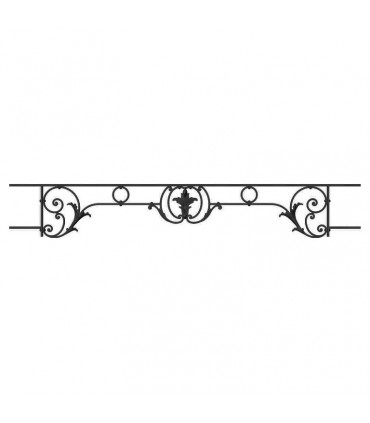 Appui de fenêtre fonte modèle CHAMBORD largeur utile 1100 à 1250mm