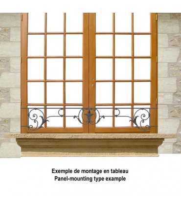 Appui de fenêtre fonte modèle CHAMBORD largeur utile 1100 à 1250mm