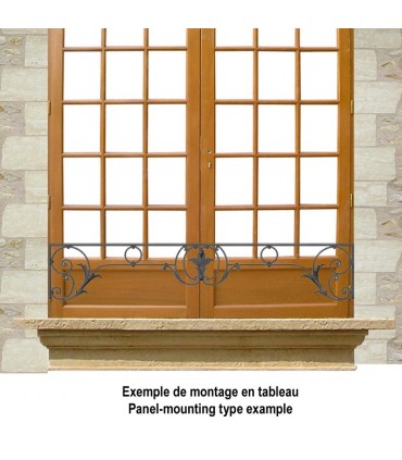 Appui de fenêtre fonte modèle CHAMBORD largeur utile 1100 à 1250mm