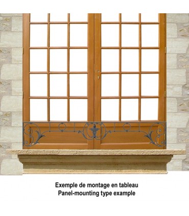 Appui de fenêtre fonte modèle CHAMBORD largeur utile 1200 à 1350mm