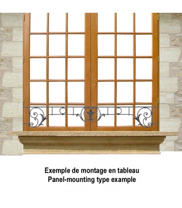 Appui de fenêtre fonte modèle CHAMBORD largeur utile 1200 à 1350mm