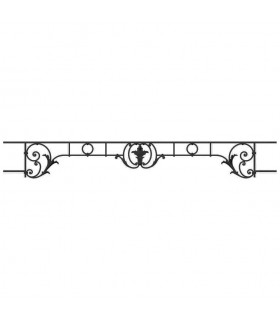 Appui de fenêtre fonte modèle CHAMBORD largeur utile 1300 à 1450mm