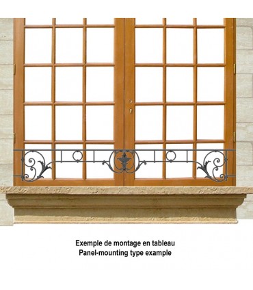 Appui de fenêtre fonte modèle CHAMBORD largeur utile 1300 à 1450mm