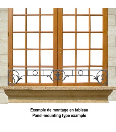 Appui de fenêtre fonte modèle CHAMBORD largeur utile 1300 à 1450mm