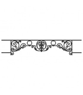 Appui de fenêtre fonte modèle CHINON longueur utile 800 à 950mm