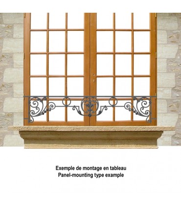 Appui de fenêtre fonte modèle CHINON longueur utile 900 à 1050mm