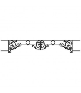 Appui de fenêtre fonte modèle CHINON longueur utile 1000 à 1150mm