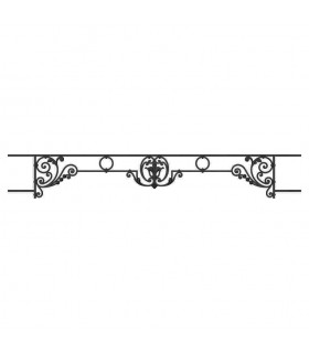 Appui de fenêtre fonte modèle CHINON longueur utile 1100 à 1250mm