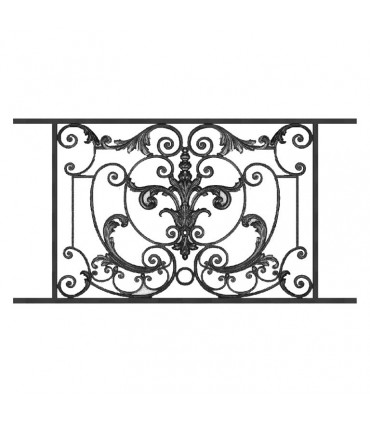 Garde-corps AMBOISE en fonte longueur 1020mm hauteur 710mm