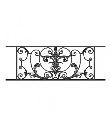 Garde-corps AMBOISE en fonte longueur 1140mm hauteur 500mm