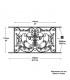 Garde-corps AMBOISE en fonte longueur 1140mm hauteur 710mm