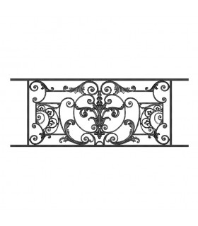 Appui de fenêtre fonte modèle AMBOISE longueur utile 1310 à 1500mm hauteur 610mm