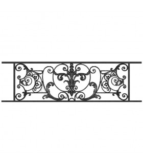 Appui de fenêtre fonte modèle AMBOISE longueur utile 1450 à 1650mm hauteur 500mm