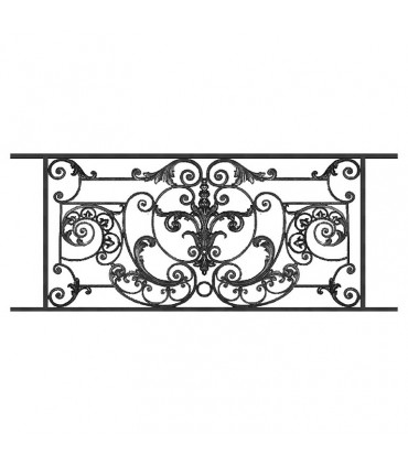 Appui de fenêtre fonte modèle AMBOISE longueur utile 1450 à 1650mm hauteur 710mm